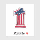 Sticker Numéro 1 Américain (Feuille)