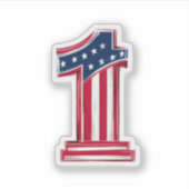 Sticker Numéro 1 Américain (Devant)