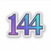 Sticker Numéro d'ange 144 de confirmation (Devant)