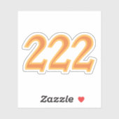 Sticker Numéro d'ange 222 Bénédictions (Feuille)