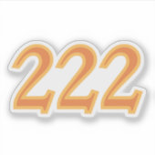 Sticker Numéro d'ange 222 Bénédictions (Devant)