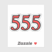 Sticker Numéro d'ange de bénédictions 555 (Feuille)