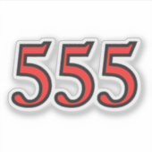 Sticker Numéro d'ange de bénédictions 555 (Devant)