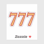 Sticker Numéro d'ange de bénédictions 777 (Feuille)