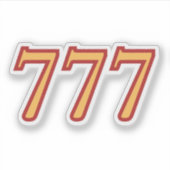 Sticker Numéro d'ange de bénédictions 777 (Devant)