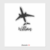 Sticker Numéro de l'avion Numéro de la valise (Bagages) (Feuille)