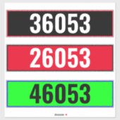 Sticker Numéro de maison personnalisé - Boîte aux lettres (Feuille)