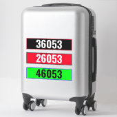 Sticker Numéro de maison personnalisé - Boîte aux lettres (Sur valise)