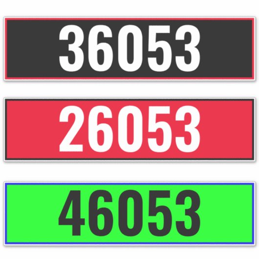 Sticker Numéro de maison personnalisé - Boîte aux lettres (Devant)