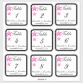 Sticker Numéro de table de mariage personnalisé Starfish B (Feuille)