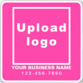 Sticker Numéro de téléphone d'affaires sur Carré rose Viny (Devant)