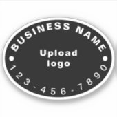 Sticker Numéro de téléphone d'affaires sur forme ovale noi (Devant)