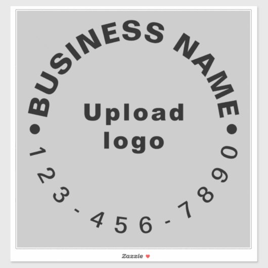 Sticker Numéro de téléphone d'affaires sur Gris Grand Carr (Feuille)