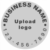 Sticker Numéro de téléphone d'affaires sur Gris Grand Viny (Devant)