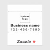 Sticker Numéro de téléphone d'affaires sur le rectangle bl (Feuille)