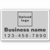 Sticker Numéro de téléphone d'affaires sur le rectangle gr (Devant)