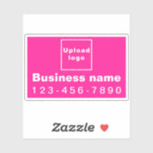 Sticker Numéro de téléphone d'affaires sur le rectangle ro (Feuille)