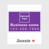 Sticker Numéro de téléphone d'affaires sur le rectangle vi (Feuille)