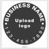 Sticker Numéro de téléphone d'affaires sur le vinyle noir  (Feuille)