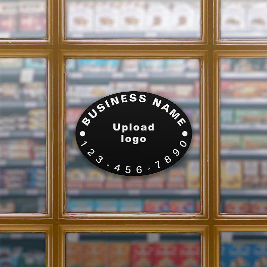 Sticker Numéro de téléphone d'affaires sur le vinyle noir 