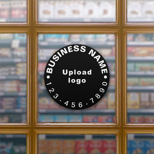 Sticker Numéro de téléphone d'affaires sur le vinyle noir 