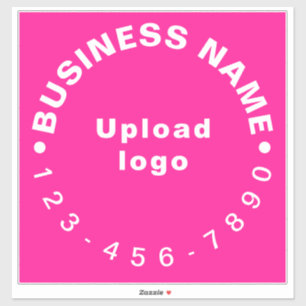 Sticker Numéro de téléphone d'affaires sur rose Grand Carr