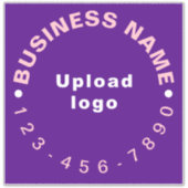 Sticker Numéro de téléphone d'affaires sur violet grand Ca (Devant)