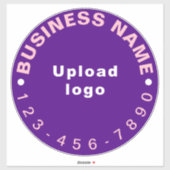 Sticker Numéro de téléphone d'affaires sur violet grand vi (Feuille)