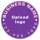 Sticker Numéro de téléphone d'affaires sur violet grand vi (Devant)