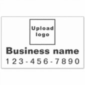 Sticker Numéro de téléphone professionnel, blanc grand rec (Devant)