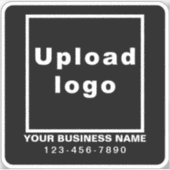 Sticker Numéro de téléphone professionnel sur vinyle carré (Devant)