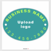 Sticker Numéro de téléphone professionnel, vert Turquoise (Feuille)