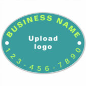 Sticker Numéro de téléphone professionnel, vert Turquoise (Devant)