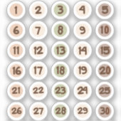 Sticker Numéro du planificateur de mois (Recto)