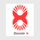 Sticker Numéro rouge 8 (Feuille)