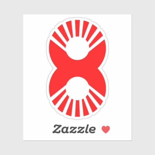 Sticker Numéro rouge 8 (Feuille)