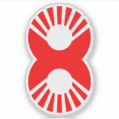 Sticker Numéro rouge 8 (Devant)