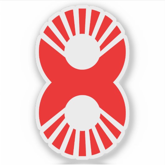 Sticker Numéro rouge 8 (Devant)