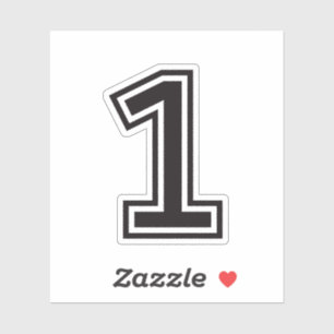 Sticker Numéro un 1 police sportive d'université