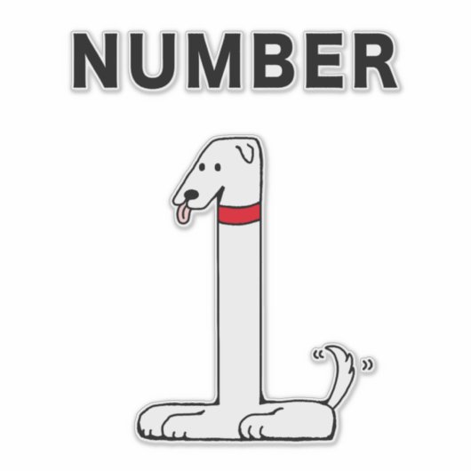 Sticker Numéro un chien (Devant)