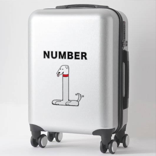 Sticker Numéro un chien (Sur valise)