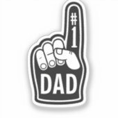 Sticker Numéro Un Papa Mousse Main (Recto)
