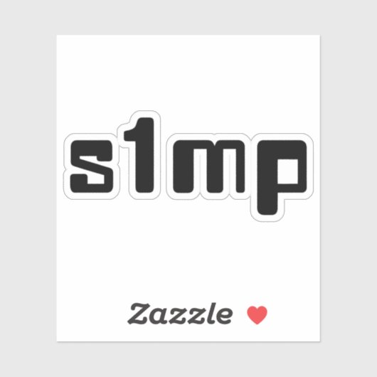 Sticker Numéro Un Simp (Feuille)
