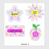 Sticker Numéros colorés personnalisées (Feuille)