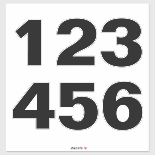 Sticker Numéros de poubelles en noir et blanc (Feuille)