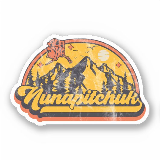 Sticker Nunapitchuk, Alaska (Devant)