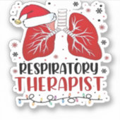 Sticker Nurse Respiratory Therapist Christmas, Lung Christ (Devant)