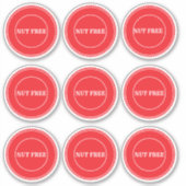 Sticker Nut Free Allergy Safe Culinaire (Devant)