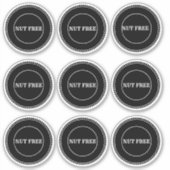 Sticker Nut Free Allergy Safe Culinaire (Devant)
