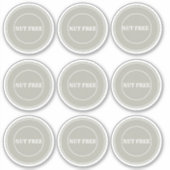 Sticker Nut Free Allergy Safe Culinaire (Devant)